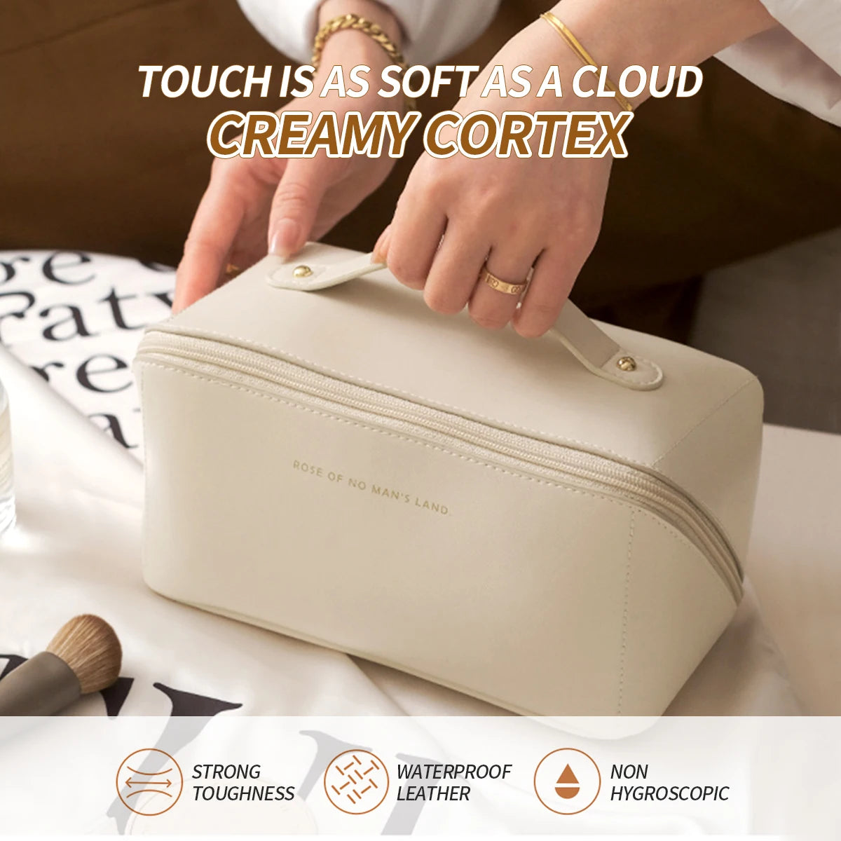 pc Makeup Organizer Female Toiletry Bag Make Up Case Storage Pouch Luxury Lady Box Cosmetic Bag Organizer Bag For Travel Zip