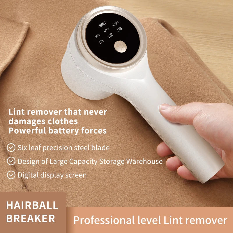 Lint Remover for Clothing Electric Pellet Fluff Remover Rechargeable Portable Fabric HairBall Shaver Removes Lint from Clothes