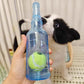 Pet Chew Toy TPR Bite-resistance Beer Bottle with Tennis Ball Toy Puppy Teeth Grinding dog Chewing Squeaky Interactive Toys - Zecs shopping
