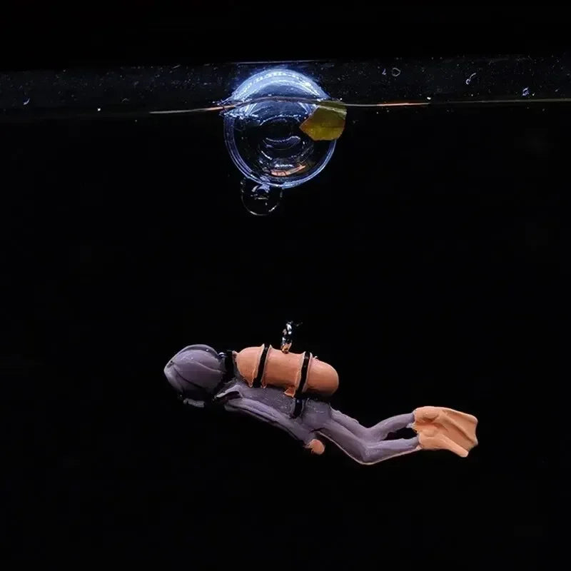 Fish Tank Diver Ornaments Landscape Decoration Aquarium Gifts Popular Floating, Hayao Miyazaki Blue Fatty with Ball and Line - Zecs shopping