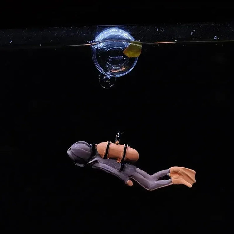 Fish Tank Diver Ornaments Landscape Decoration Aquarium Gifts Popular Floating, Hayao Miyazaki Blue Fatty with Ball and Line - Zecs shopping