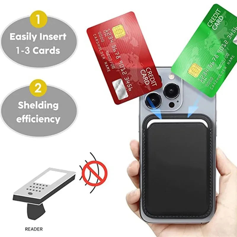 Leather Wallet Case For iPhone 15 Pro Max Magsafe Wallet Leather Compatible For iPhone 14 13 12 Card Holder with MagSafe Magnet - Zecs shopping