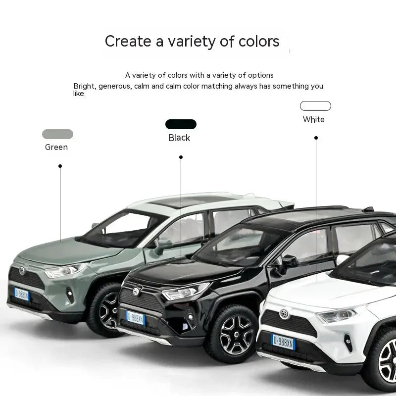 Diecast Rav Car Model - Lights Sound Steering Perfect Kids Birthday GiftOff-Road Tundra Truck Toys Ideal For Kids