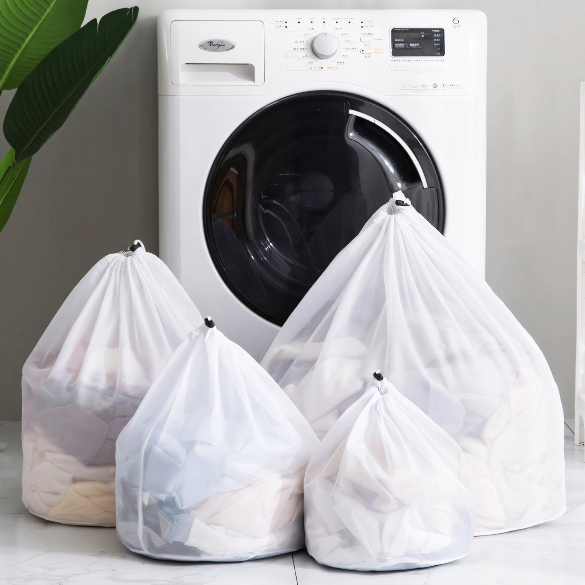 Mesh Laundry Bag - Machine Washable Travel and Laundry Use with Drawstring Closure for Blouses Hosiery and Underwear