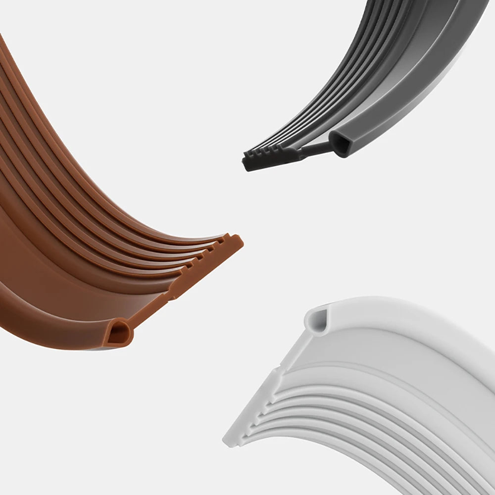 mm Height Door Seal Strip Flexible Soft TPE Under Door Weatherstrip M Self-Adhesive Dustproof Windproof Stripping