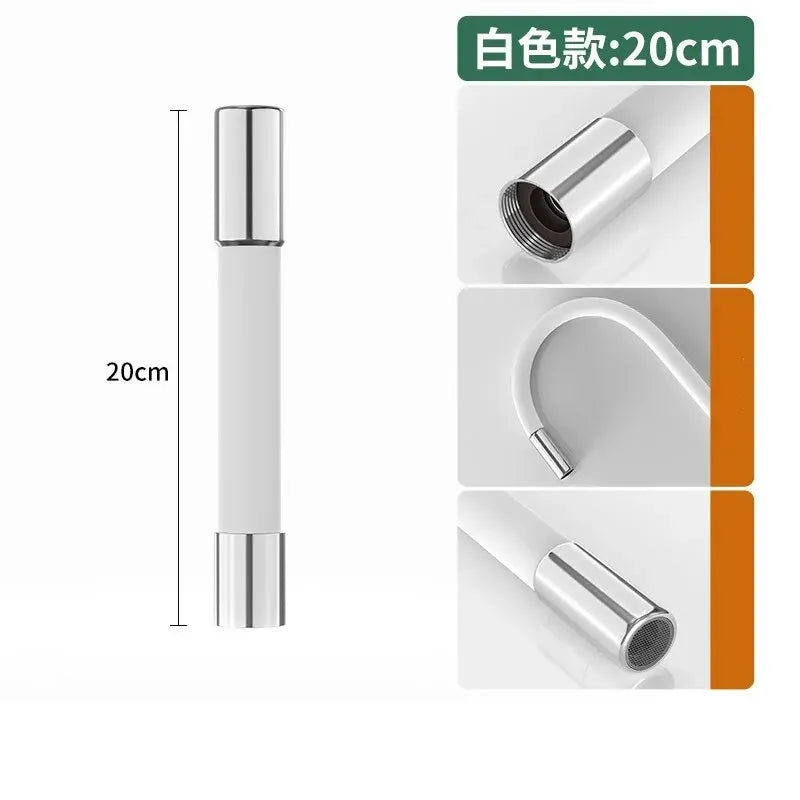 Kitchen Faucet Extension Extender Universal Rotating Silicone Flexible Hose Water Tap Pipe Tube for Bathroom Wash Basin