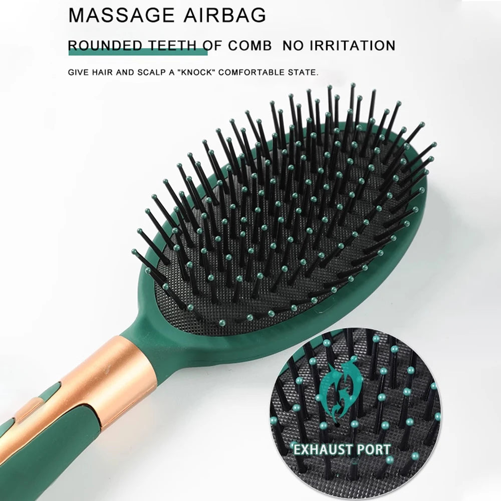 Marseilis Air Cushion Hair Brush 💆‍♀️✨ | Scalp Massage, Anti-Static Detangle & Salon Styling Tool