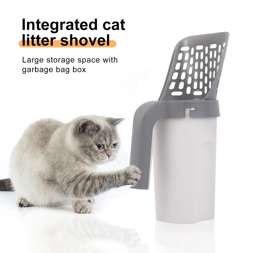 One piece cat litter scoop set, cat poop scoop set, pet toilet pick up, detachable and portable installation - Zecs shopping