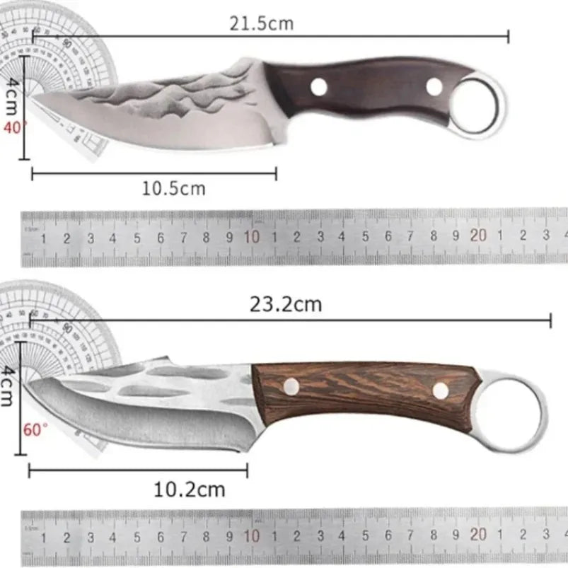 Utility Knife Butcher Boning Barbecue Knife Slicing Meat Fruit Chicken Steak Knife Wood Handle Kitchen Knives Chef Cooking Tools