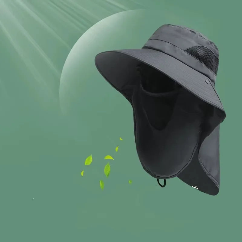 Set Summer Sun Hats Neck Flap Fisherman Hat UV Protection Outdoor Hunting Fishing Cap For Hiking Camping Visor Bucket Hat