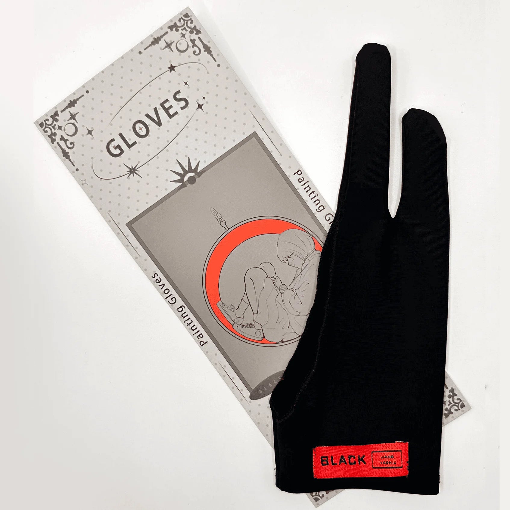 Cute Two-finger Glove for IpadGraphics Drawing Tablet HUION WACOMXP-PEN Sweat-proof Glove for sketching Paiting Art Student