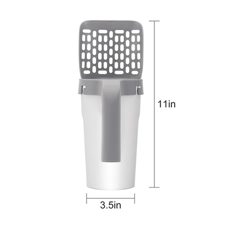 One piece cat litter scoop set, cat poop scoop set, pet toilet pick up, detachable and portable installation - Zecs shopping