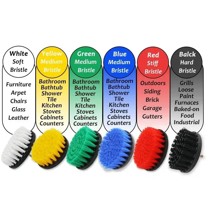 pcs Drill Brush Attachment Set Power Scrubber Brush With Drill Scrub Brush For Cleaning Showers Tubs Bathroom Tile Grout Carpet
