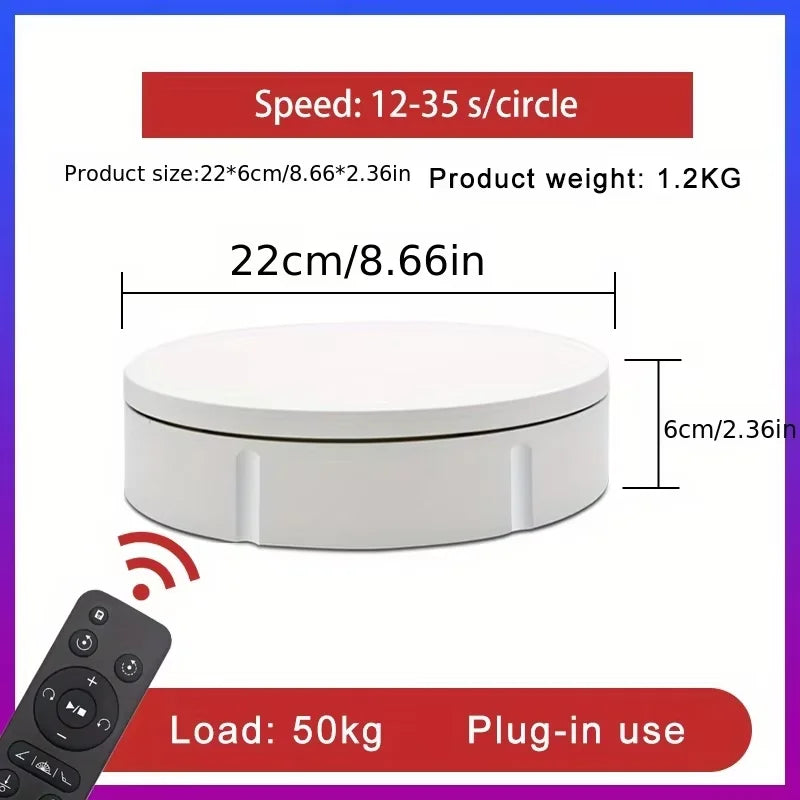 Speeds Electric Rotating Display Stand Mirror Degree Turntable Jewelry Holder BatteryUSB Power for Photography Shooting