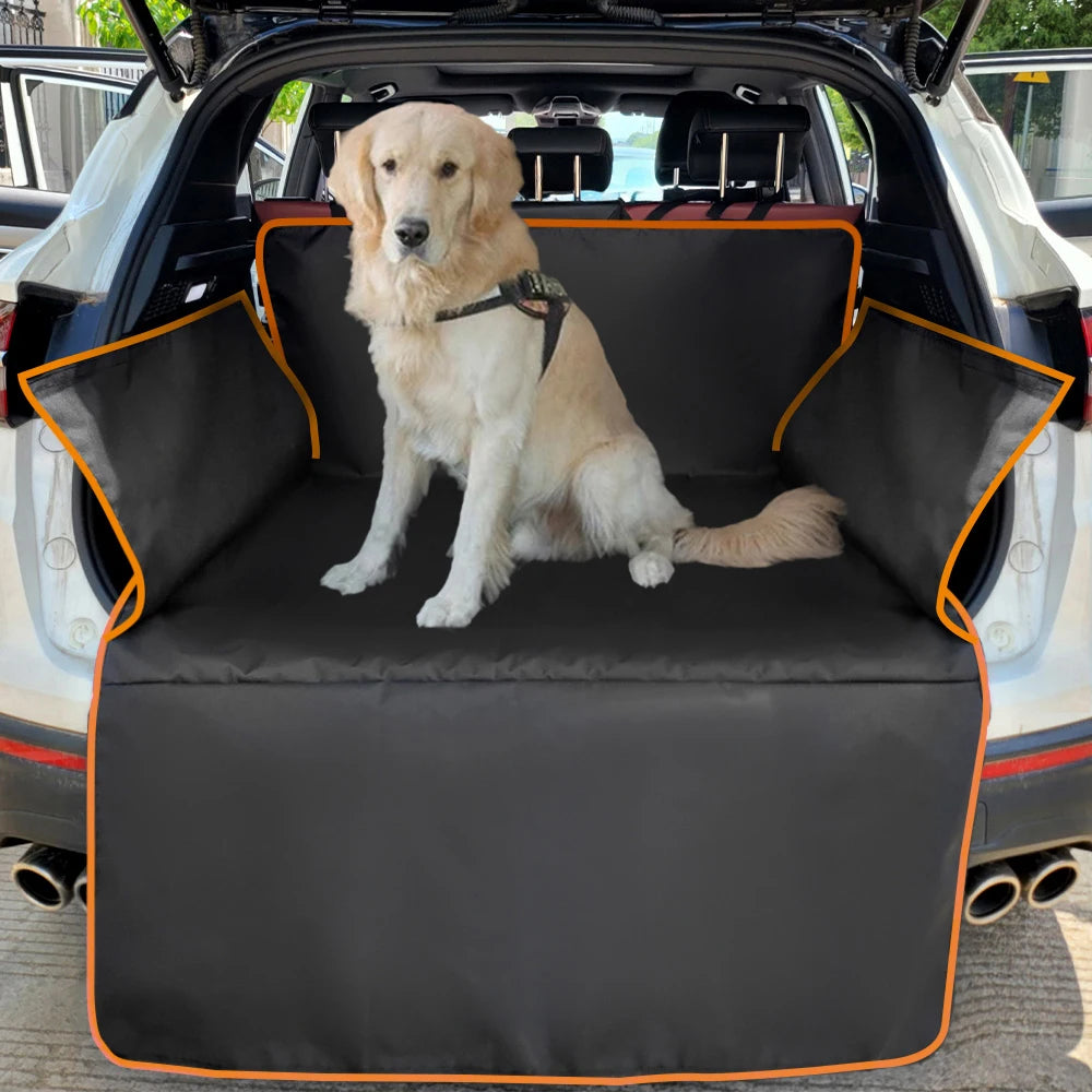 Waterproof 600D Oxford Cloth Dog Car Seat Cover Pet Travel Dog Carrier Car Trunk Mat SUV Cargo Liner For Dogs - Zecs shopping