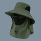 Summer UV Protection Fishing Hat – Wide Brim Neck Flap Sun Hat for Hiking & Camping