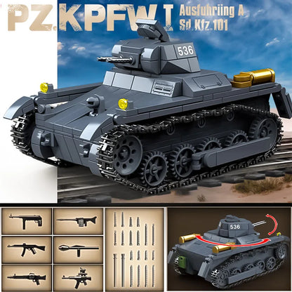 WW2 Heavy Tank Building Blocks – Military Tiger, KV & IS Tank Brick Model Set