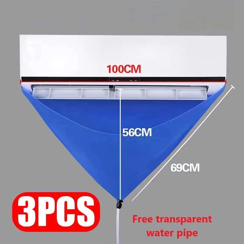 cm Thickened Cleaner Air Coditioning Cleaning Cover Bag PVC with Water Pipe Home -P Split Hanging Air Conditioner Tools