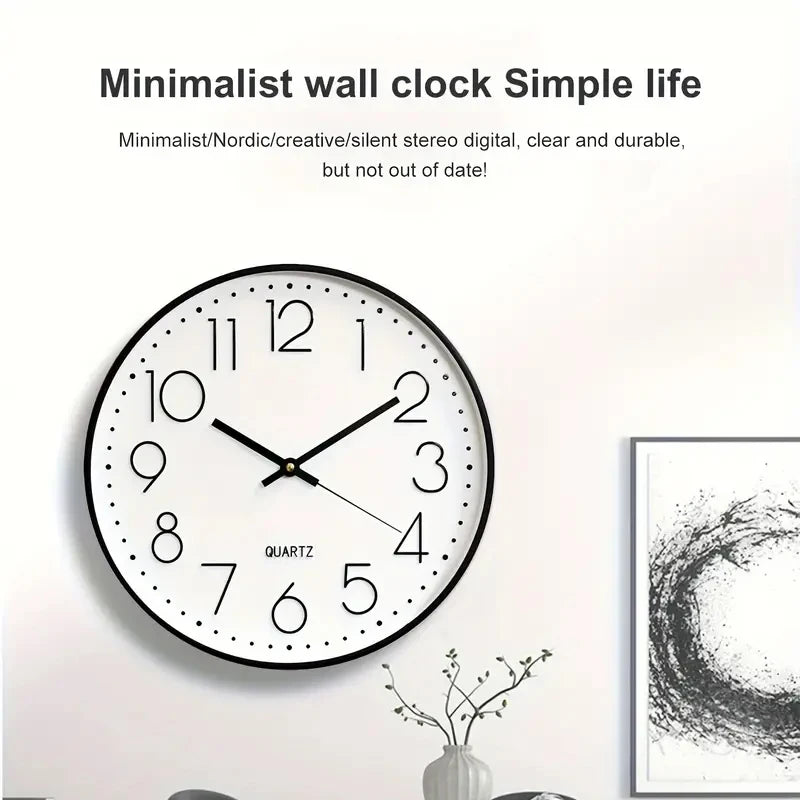 8 Inch Mute Wall Clock Simple Digital Wall Clock Home Decorations Cubic Digital Clock Quartz Wall Clock - Zecs shopping