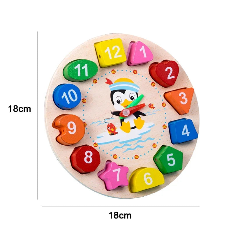 Baby Educational Toy Montessori Wooden D Toys Childhood Learning Kids Baby Colorful Wooden Blocks For Children Christmas Gift