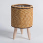 Fashion Rattan Woven Flower Pot Creative Flower Planters With Removable Legs Durable Hand Wove Plant Stand - Zecs shopping