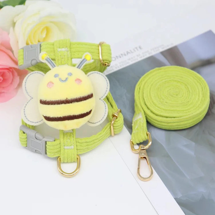 New cat Harness Leash Set for Small Dogs Adjustable Puppy Harness Vest French Bulldog Chihuahua Pug Outdoor Walking Lead Leash - Zecs shopping