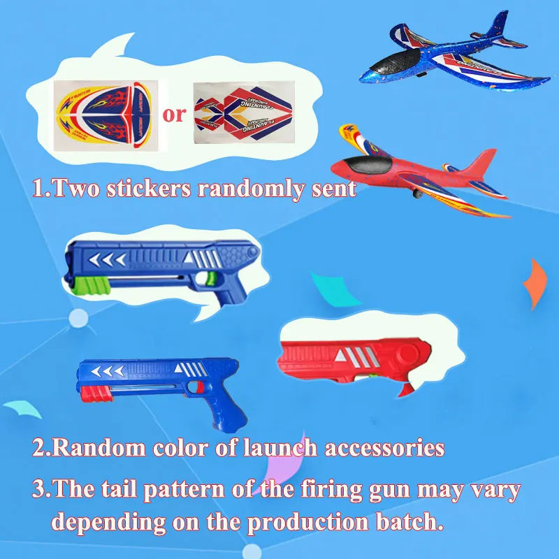 Kids Cm Foam Plane Launcher Outdoor Toy For Boys Sport Catapult Game Children Girl Birthday Xmas Gifts