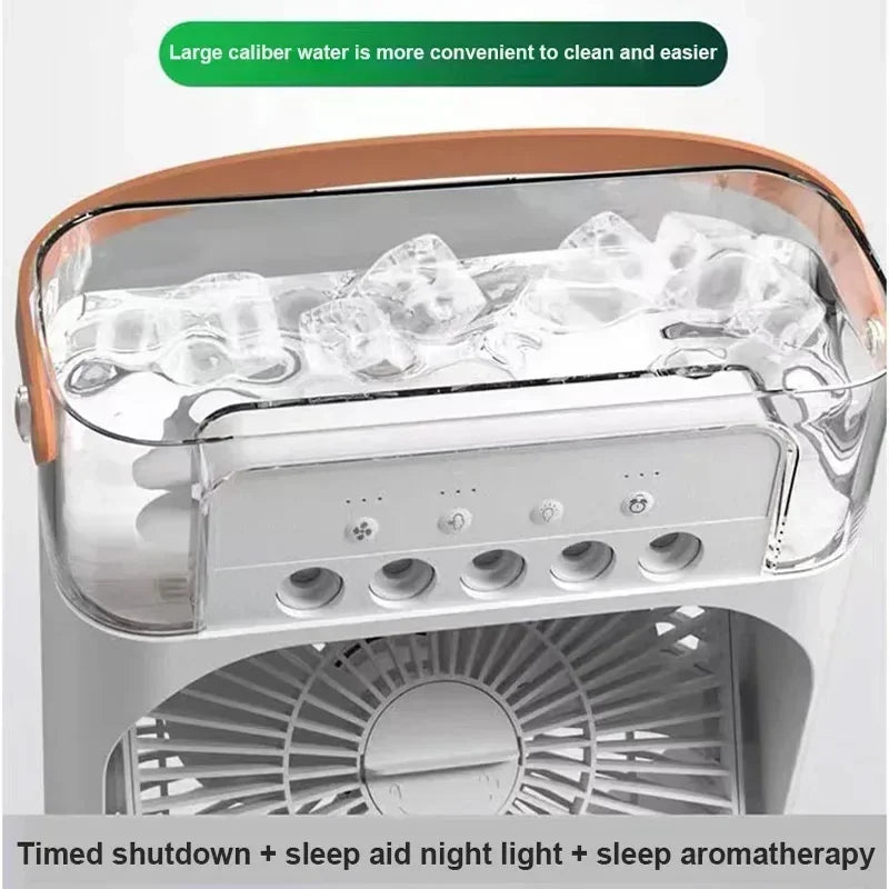 Portable In Fan AIr Conditioner Household Small Air Cooler LED Night Lights Air Adjustment Home Fans Dropshipping