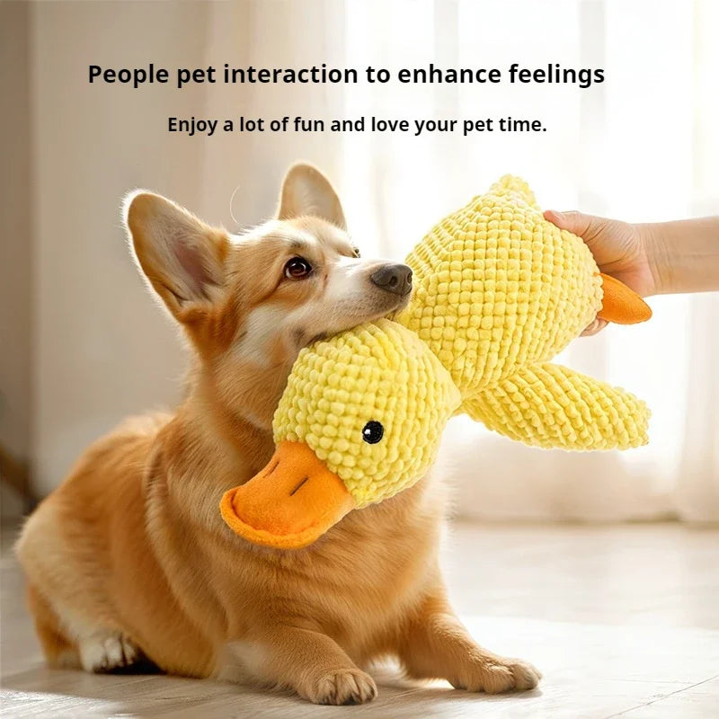Dog toy plush companion sleeping duck bite resistant teeth grinding sound relief duck sound toy - Zecs shopping