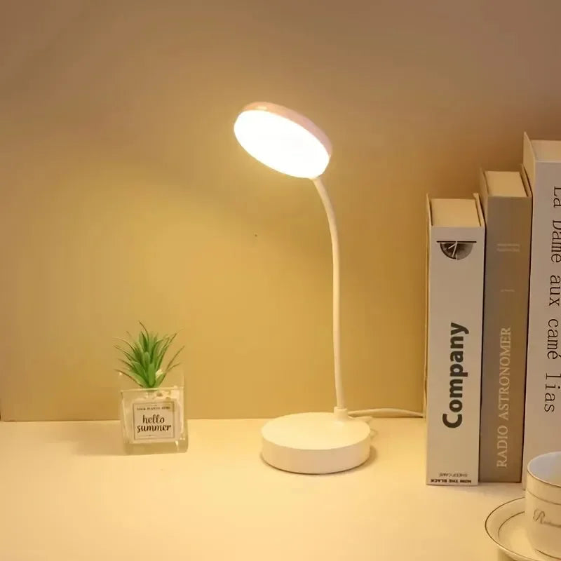 pc LED Desk Lamp With USB Charging Port Dimming Levels Touch Control White