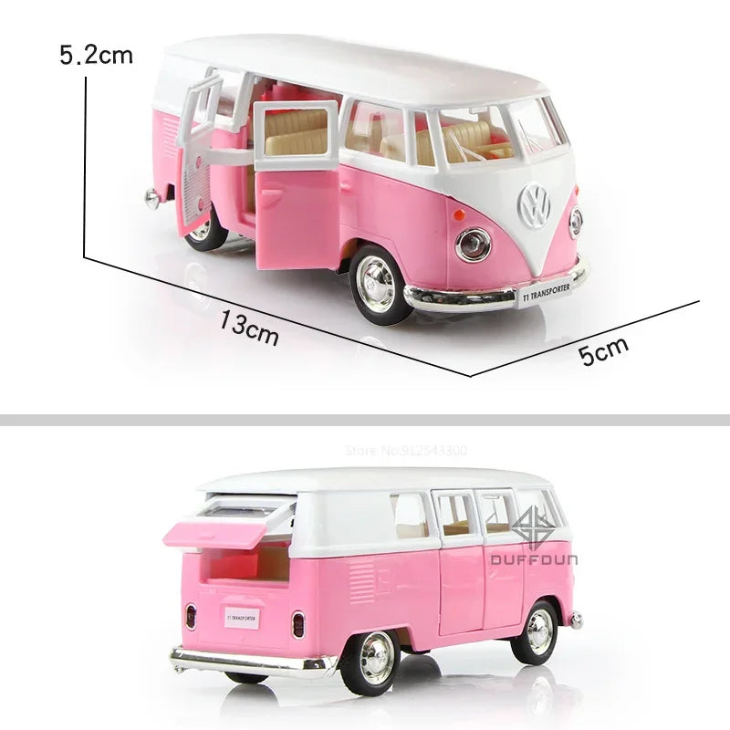 Diecasts Volkswagen Miniature Cars Vw T Bus Toys Alloy Diecasts Scale Metal Collection Cars Models Vehicles