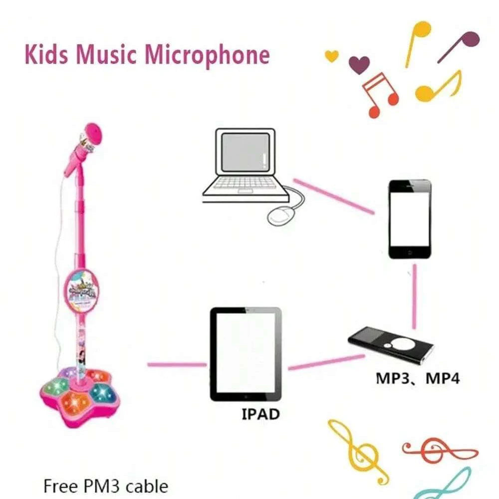 Kids Microphone Stand Toy Portable Childrens Karaoke Electronic Durable Party Karaoke Microphone Stand Kids Karaoke Machine