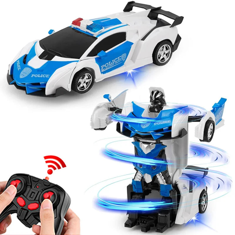 -in- RC Transforming Car Robot & Sports Vehicle with Remote Control