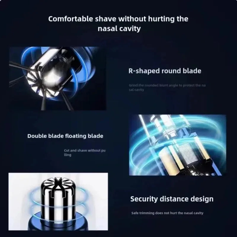 Portable Mini Nose Hair Trimmer Electric Facial Hair Removal Device For Men & Women Painless & Safe Shaver