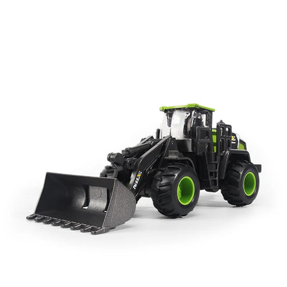 1:50 Construction Vehicle Toy Set – Bulldozer, Excavator, Crane &amp; Forklift Models