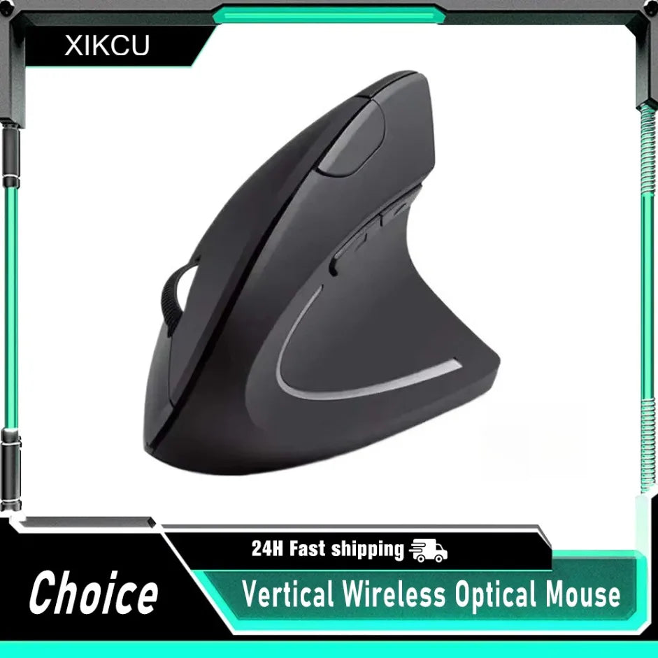 Vertical Mouse Ergonomic GHz Wireless Optical Mice Adjustable DPI Buttons for Laptop PC Computer Desktop