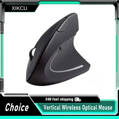 Ergonomic Vertical Wireless Mouse – Adjustable DPI Optical Mouse for Laptop & PC