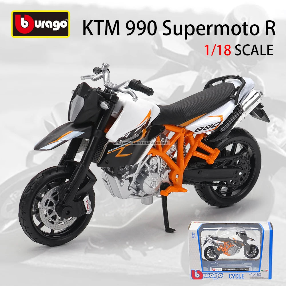 KTM Supermoto R & Honda Africa Twin Adventure Alloy Diecast Motorcycle Model Collectible Gift
