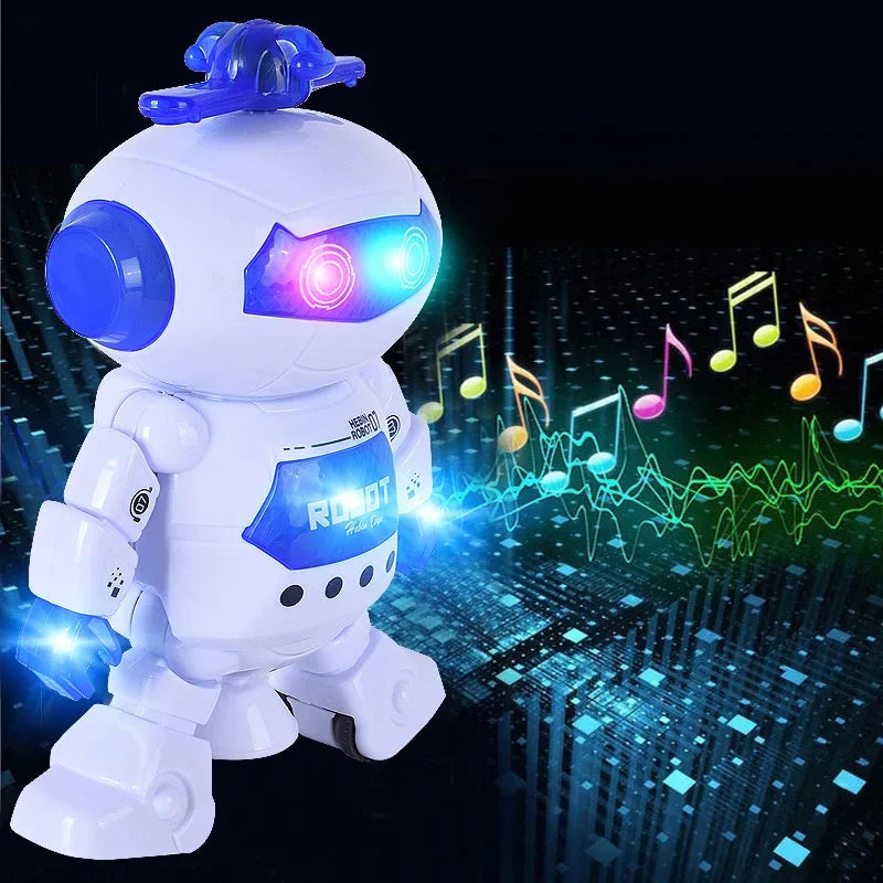 Kids Music Robot Toys Rotating Dance With Led Light Electronic Walking Interactive Toys For Boys Girls Baby Birthday Xmas Gift