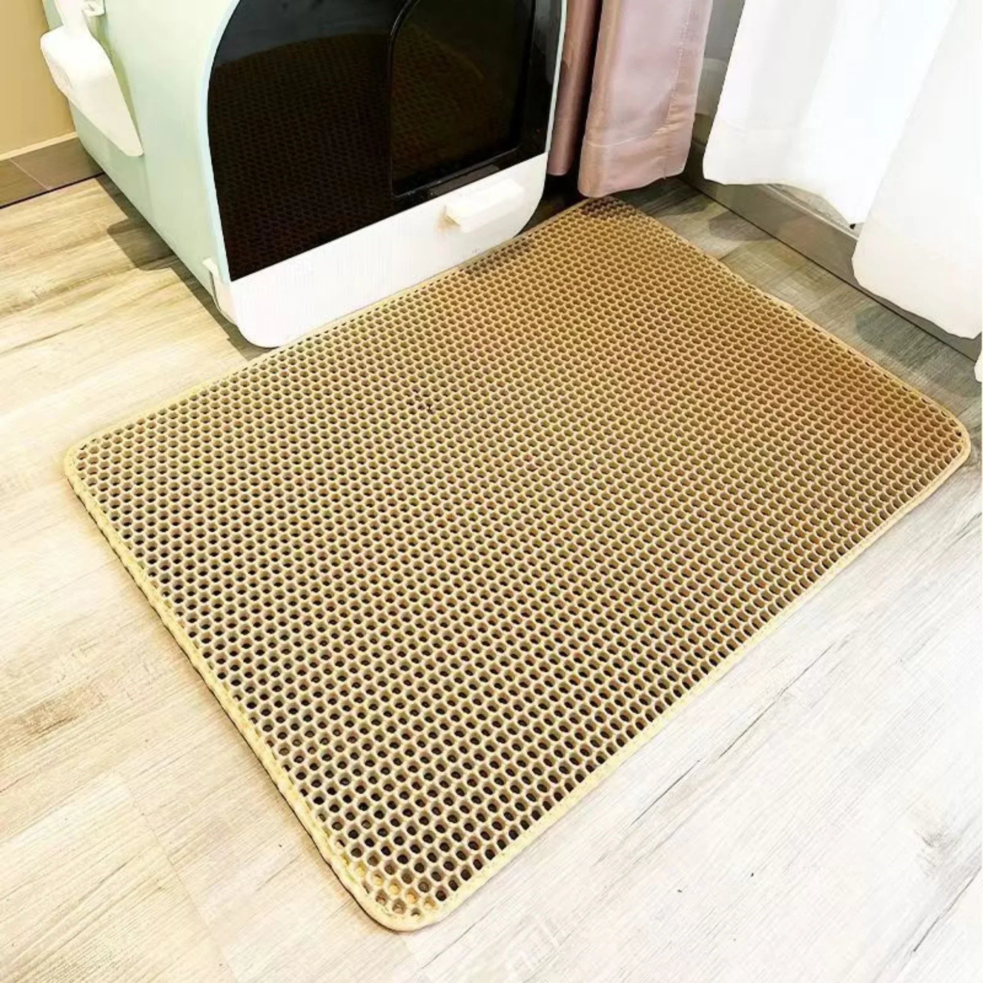 Extra Large Cat Litter Mat Heavy Duty Waterproof 2 Layer Non Slip Washable Pet Floor Protector Litter Box Sand Stopper - Zecs shopping