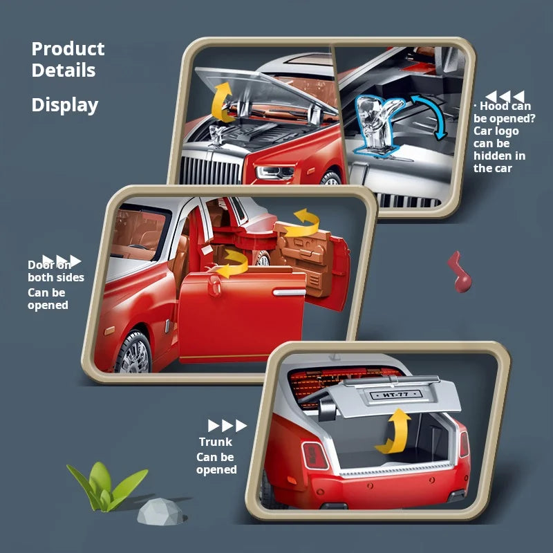 Rolls-Royce Phantom Model Car Luxury Sedan Toy for Kids & Collectors