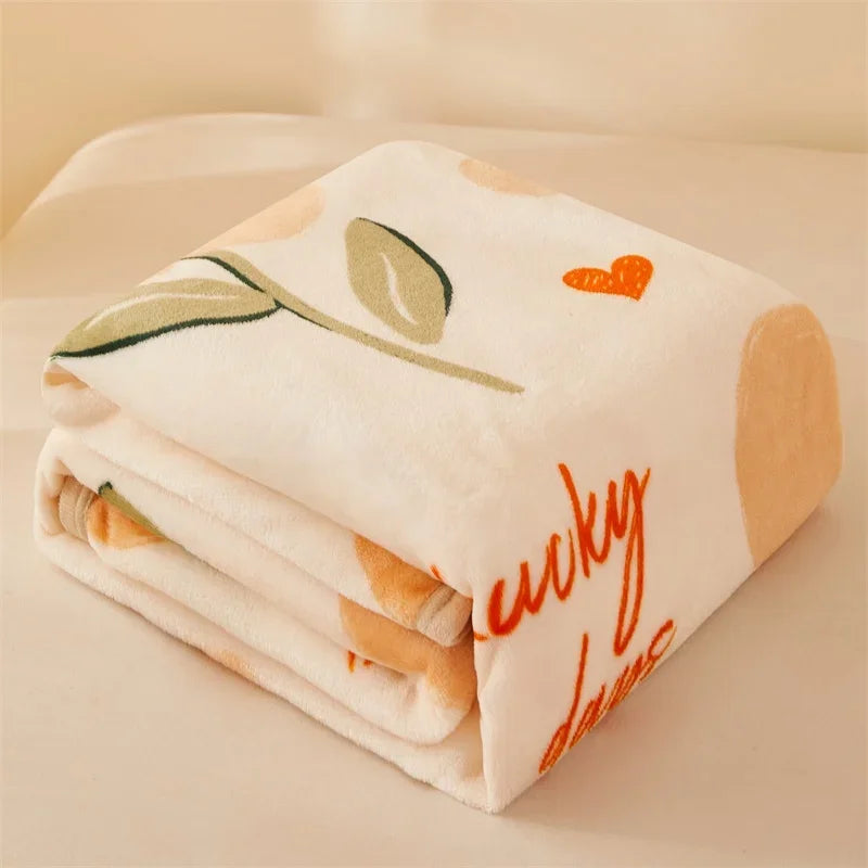 Extra Soft Flannel Blanket Thickened Nap Air Conditioning Blanket - Zecs shopping