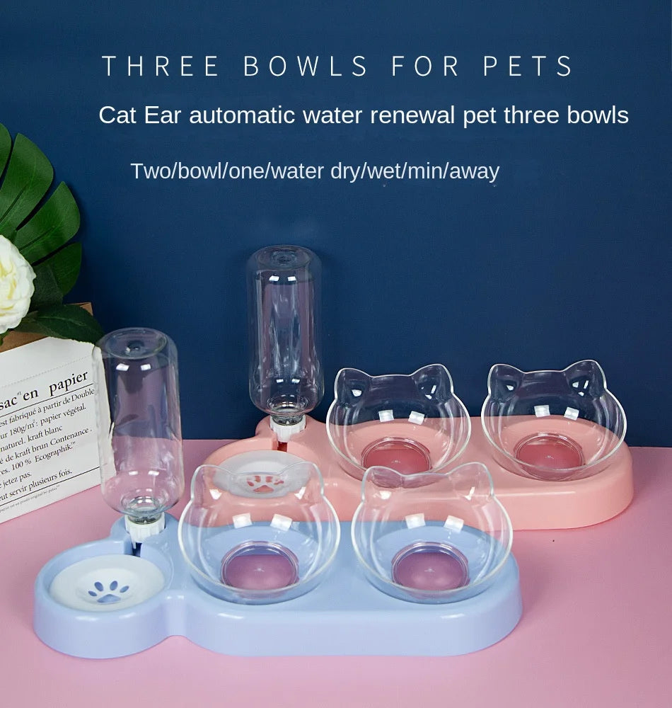 Pet SuppliesElevated Bowls for Cats and DogsDurable Double Cat and Dog Bowl FeedersElevated Cat Feeding and Drinking Supplies - Zecs shopping
