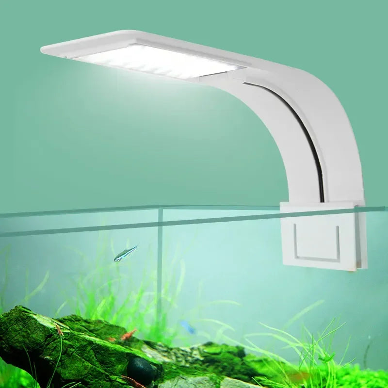 Super Slim LED Aquarium Light Lighting plants Grow Light 5W/10W/15W Aquatic Plant Lighting Waterproof Clip-on Lamp For Fish Tank - Zecs shopping