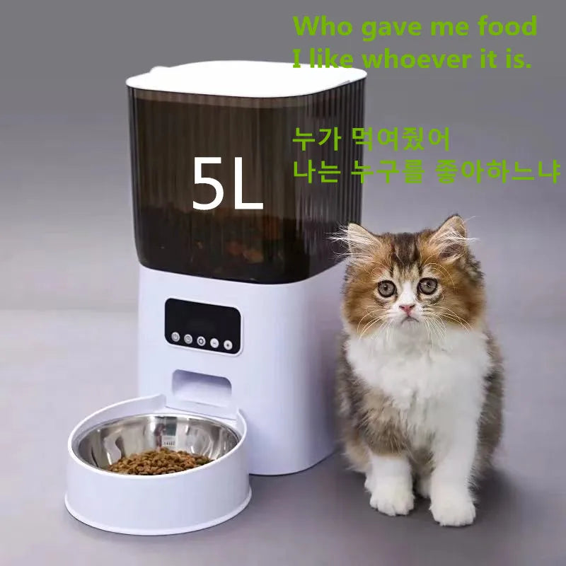 Pet Automatic Feeder Dog Feeding And Water Dog Accessories Cat Drinking Water Flowing Water Without Inserting Electric Kettle - Zecs shopping