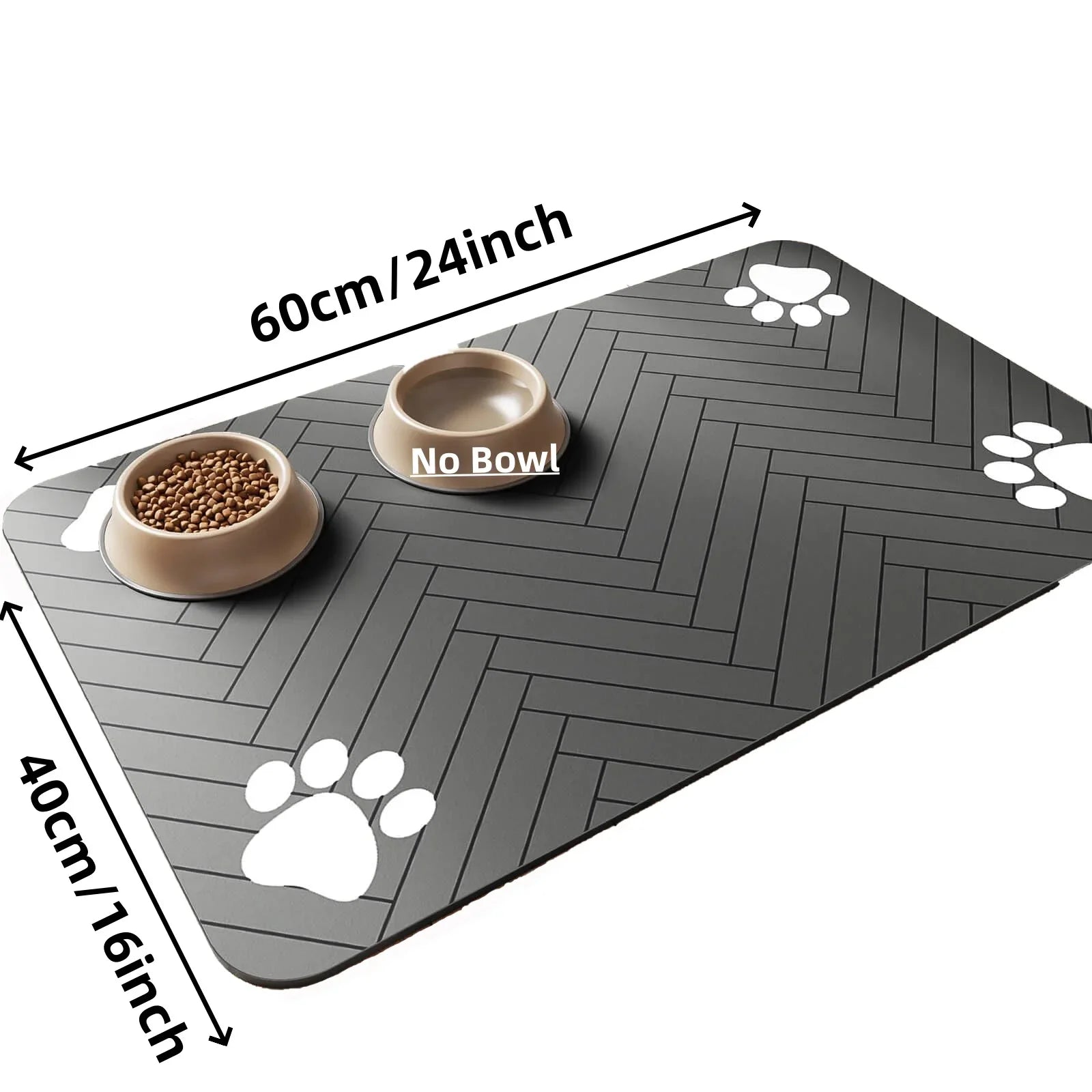 S（little kitten ）、M、L bsorbent Pet Feeding Mat, Waterproof Placemat for Dog & Cat Food & Water Bowls, Quick-Dry Rubber Backing - Zecs shopping