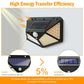 1~12PCS 100 LED Solar Wall Lamp 4 Sides Luminous With Motion Sensor Outdoor Garden Courtyard Waterproof Wall Light - Zecs shopping