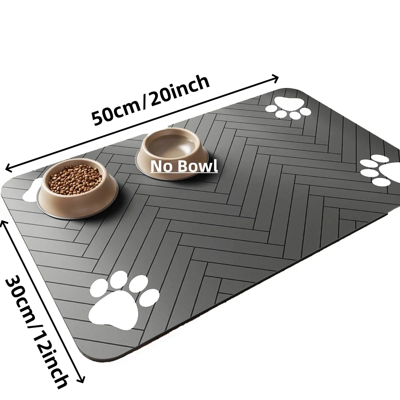 S（little kitten ）、M、L bsorbent Pet Feeding Mat, Waterproof Placemat for Dog & Cat Food & Water Bowls, Quick-Dry Rubber Backing - Zecs shopping