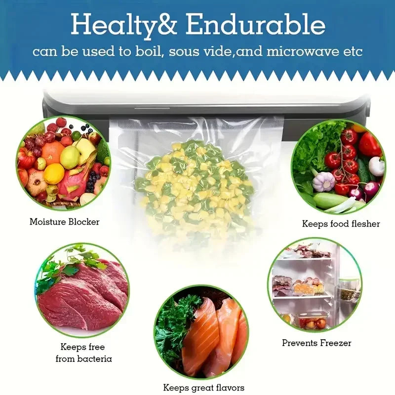 pcs Vacuum Sealer Bags Disposable Airtight Compression Bag Transparent Food Packaging Bag For MeatFruit And Vegetable