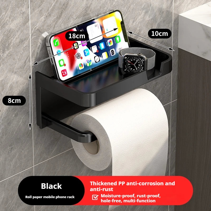Toilet Paper Holder Plastic Storage Rack Kitchen Towel Placement Of Seasoning Bottles Bathroom Wall Roll Of Paper Phone Storage